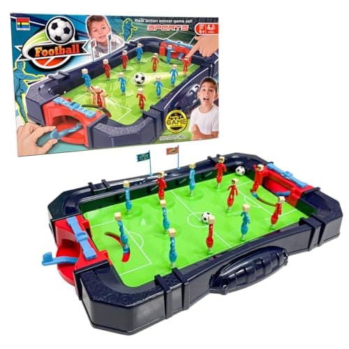Image of Kidoloop 37CM Table Top Football Game - Mini Table Soccer Game for Kids, Interactive Football Board Game Toy for Indoor Play, Fun Desktop Arcade Gift for Boys and Girls Aged 4+ Years