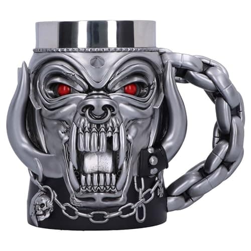 Image of Nemesis Now Motorhead Warpig Tankard 15.5cm, Resin, Officially Licensed Motorhead Merchandise, Motorhead Beer Mug, Cast in The Finest Resin, Expertly Hand-Painted, Removable Insert