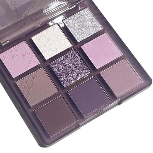 Image of Dreamy Purple Eyeshadow Palette for Women -Matte & Glitter Shades, Highly Pigmented, Long-Lasting, Waterproof, and Blendable. Perfect for Girls and Women