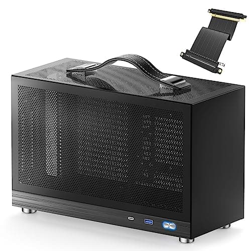 Image of S300 - Mini-ITX PC Gaming Case - Front I/O USB 3.0 Type - C Port - SFX Power Supply 100-130mm - Cable Management System - luminum Mini-ITX Motherboard Small Portable PC Case-Black
