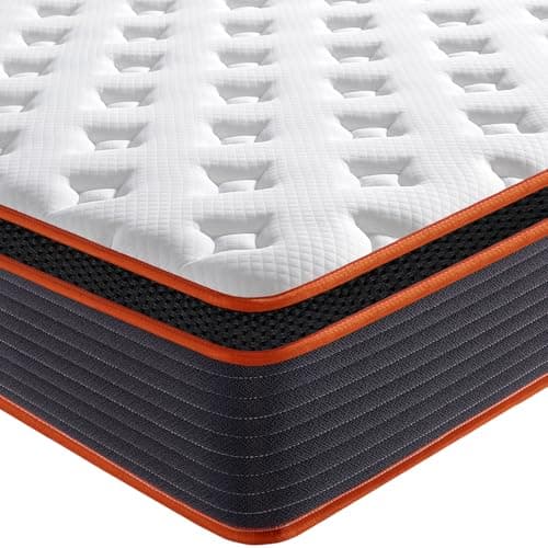 Image of SEZMOONSI 6FT Super King Size Mattress 10.6 Inch, Hybrid Gel Memory Foam Individually Pocket Sprung Medium Firm 7 Zone Orthopedic Mattress Superking Size for Back Pain, 100 Night Home Trial