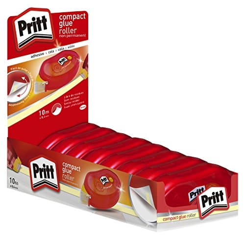 Image of Pritt 2111972 Roller – Removable Adhesive, Adhesive and Precise Comfortable, 8 Units 8.4 mm x 10 m