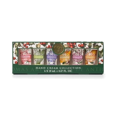 Image of The Somerset Toiletry Companty AAA Mini Hand Cream Festive Collection, includes Rose Petal, Lily Of The Valley, Lavender, Hibiscus Flower, White Jasmine and Orange Blossom, 6 x 20ml
