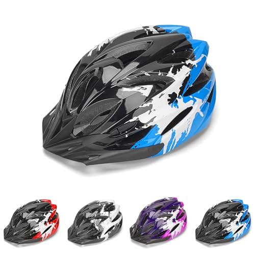 Image of Kids Bike Helmet, Kids Helmet Age 3-14 for Boys Girls, Adjustable Children Bicycle Helmet Scooter Skating Cycling Helmet 50-58cm, Blue