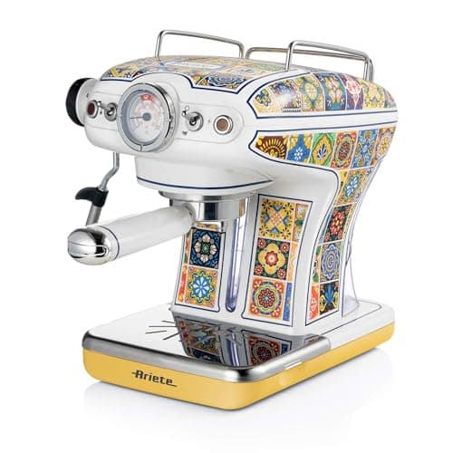 Image of Ariete 1389 Positano, coffee maker, 850 W, capacity 0.9 l, filter ½ cups, drip tray, cappuccinatore