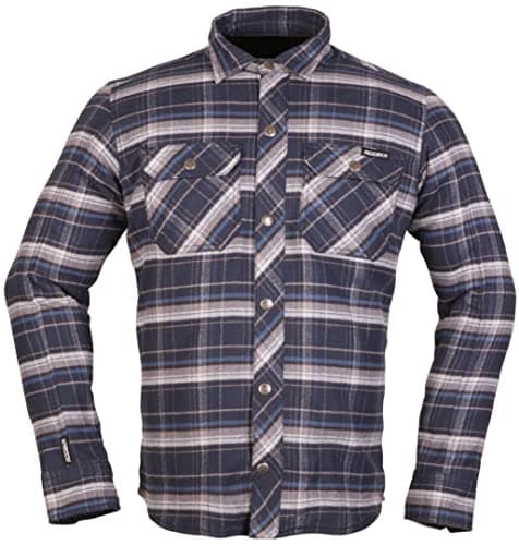 Image of Modeka Nooner Motorcycle Shirt, Blue/Beige, M