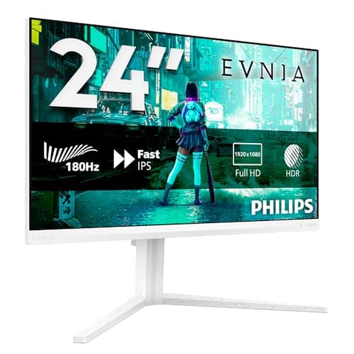 Image of Philips 24M2N3201A - 23.8 inch Full HD Gaming Monitor, 180 Hz, 1ms GtG, FreeSync Prem., G-Sync comp. (1920x1080, 2X HDMI, DisplayPort) White