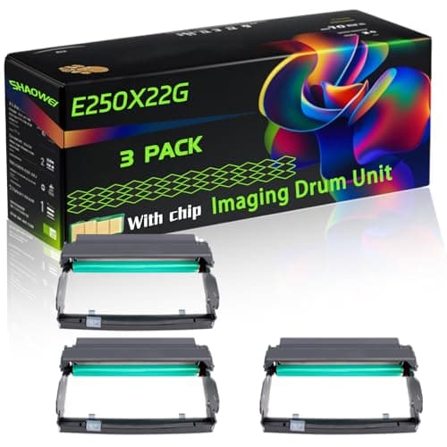 Image of E250X22G Compatible for Lexmark Imaging Drum Unit with Chip E250 E350d E350dn Printers, High Yield Value Pack Black Consumables Multi-Pack Remanufactured Compatible (3 Pack Black)