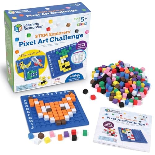 Image of Learning Resources STEM Explorers Pixel Art Challenge, Ages 5+, STEM Toys for Kids, Coding Basics, STEAM Activities, Gifts for Kids