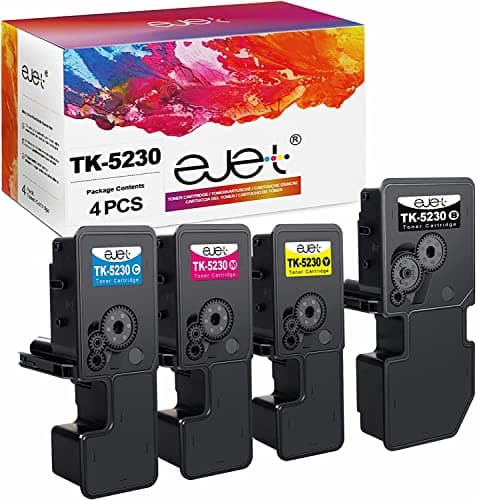 Image of ejet TK-5230K Compatible for Kyocera TK 5230 TK5230 Toner Cartridges for Ecosys M5521CDN M5521CDW P5021CDN P5021CDW(Black Cyan Magenta Yellow, 4-Pack)