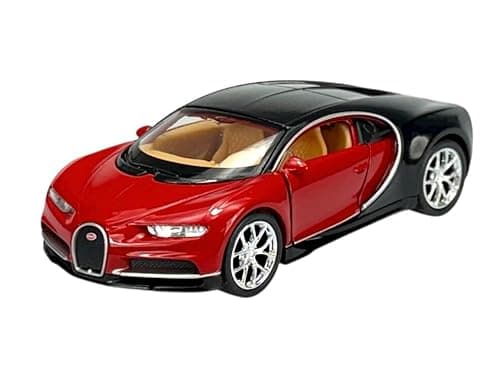 Image of Welly Model Car Compatible with Bugatti Chiron Coupe Red 2016 Approx. 1/34-1/39 Metal Model Car Die Cast New in Box