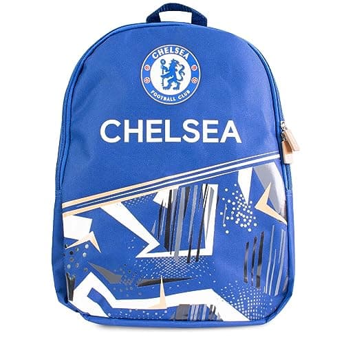 Image of Hy-Pro Officially Licensed Chelsea F.C. Storm Large Backpack - With Adjustable Straps for School, Work or Sports - Blues, Lightweight, Rucksack, School, Gift