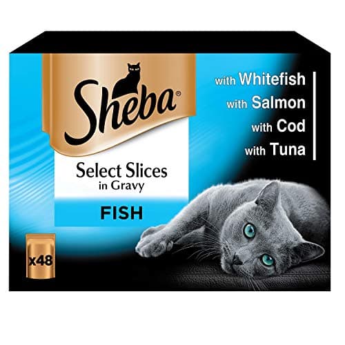 Image of Sheba Select Slices Cat Pouches Fish Collection in Gravy 48 x 85g
