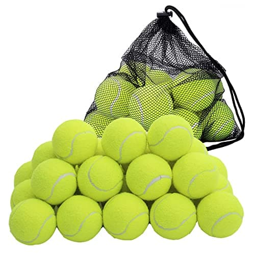 Image of STERUN Tennis Balls 12 Pack with Storage Bag, Thick Walled Durable Balls for Dogs, Tennis, Cricket & Sports Play