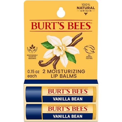 Image of Burt's Bees Vanilla Bean Moisturizing Lip Balm, 2 x 0.15 oz