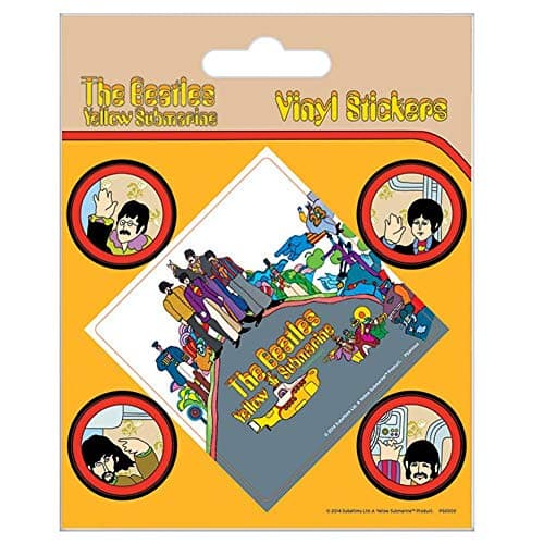 Image of Pyramid International "The Beatles (Yellow Submarine) Vinyl Stickers, Multi-Colour, 10 x 12.5 cm
