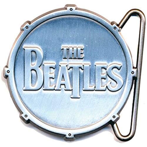 Image of MERCH - THE BEATLES-ALL METAL DIE-CUT DRUM LOGO BUCKLE