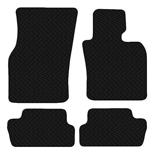 Image of Carsio Car Mats 4pc Set For Mini 2014 - Onwards Tailored Fit Rubber Floor Mat Complete Accessory Black Custom Fitted - Anti-Slip Backing, Heavy Duty & Waterproof