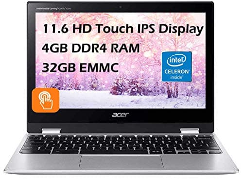 Image of Acer 11.6" Touchscreen Convertible Spin 311 Chromebook Laptop, 32GB Storage, Silver (CP311-3H-K23X)