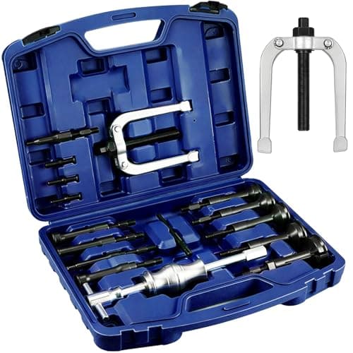 Image of eROOSY 16PCS Blind Hole Bearing Puller Set, Blind Inner Bearing Puller, Bearing Race and Seal Puller Extractor Kit, Inner Blind Bearing Removal Tool Set with Slide Hammer with Case