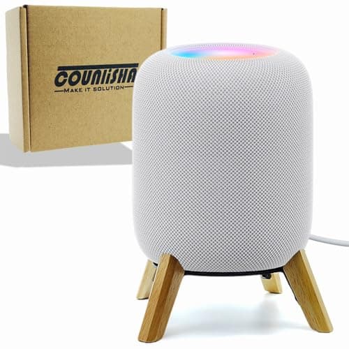 Image of Real Wood Stand for Homepod 2nd Generation 2023 Sound Bed Accessories Sturdy Wooden Stand for Home Under 2023 Generation Oak White