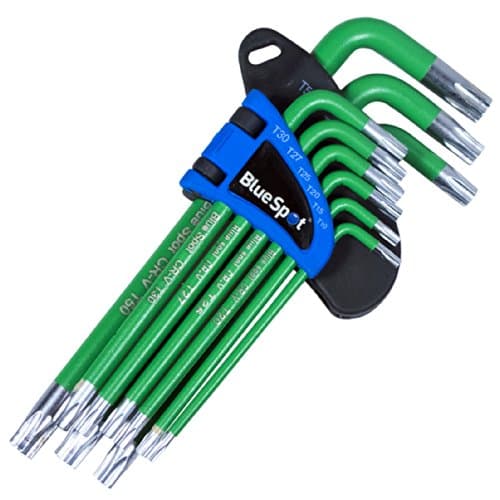 Image of BlueSpot 15380 9pc Long Arm Torx Key Set T10-T50
