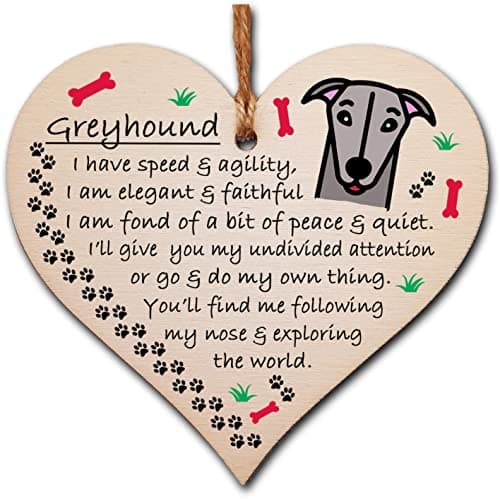 Image of Handmade Wooden Hanging Heart Plaque Gift Perfect for Dog Lovers Pet Keepsake Novelty Decoration