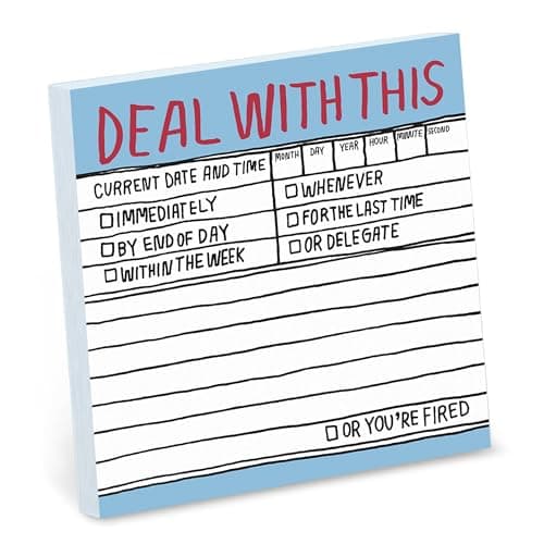 Image of 1-Count Knock Knock Deal with This Hand-Lettered Sticky Notes, to Do Pads, 3 x 3-inches Each