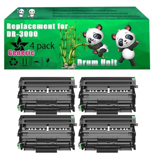 Image of Replacement DR-3000 Drum Unit Compatible for Brother MFC-8840DN DCP-8045D HL-5130 HL-5150 HL-5170DN Printers, Up to 20000 Pages, Vivid Colors, Contains Chip (4 Pack Black)