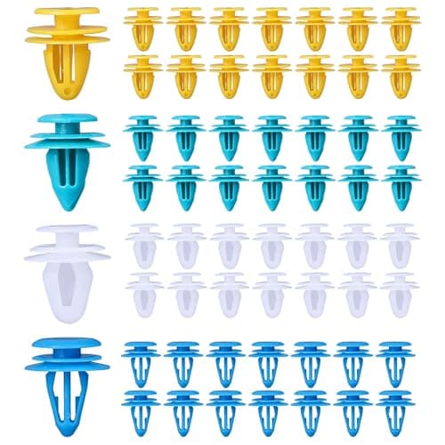 Image of 60Pcs Car Panel Clips,Car Trim Clips Plastic Fasteners,Back Box Repair Clip,Universal Trim Fastener Plastic Retainers 4 Sizes from 8mm-10mm,Fits Most Vehicles Interior Doors,Boot Linings & Trim Panels
