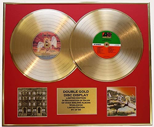 Image of LED ZEPPELIN/DOUBLE CD GOLD DISC DISPLAY/LTD. EDITION/COA/PHYSICAL GRAFFITI & HOUSES OF THE HOLY