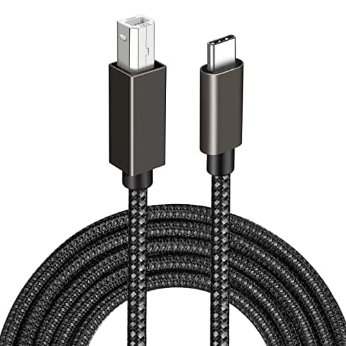 Image of USB C Printer Cable, 3 Meters USB C to USB Type B 2.0 for MacBook Pro, DELL, ASUS, HP, Acer, iPad Pro 2020, Compatible with HP, Epson, Brother, Lexmark, Canon Printers - Grey