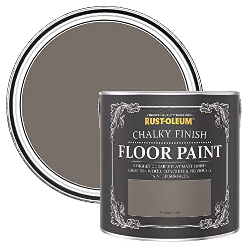 Image of Rust-Oleum Brown Scratch-Proof Floor Paint in Matt Finish - Whipped Truffle 2.5L