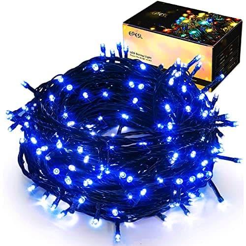 Image of Christmas Lights Blue - 35m/115ft 320 LEDs Memory Function 8 Modes End to End Plug Extendable Waterproof Outdoor Indoor Decorations Fairy String Lights for Xmas Tree/Party/Patio/Home/Garden/Halloween
