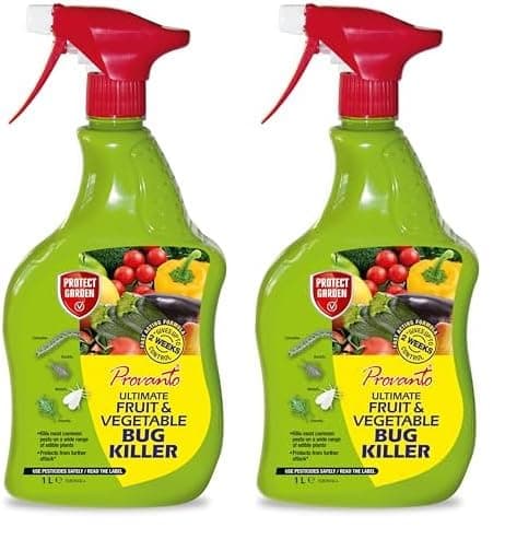 Image of Provanto Ultimate Fruit and Vegetable Bug Killer, 1L - Fast Acting Bug Spray - 2 Weeks Protection for Fruit and Vegetable Plants - Contact Insecticide for Indoor & Outdoor Plants (Pack of 2)