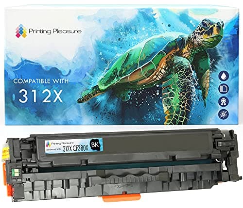 Image of Printing Pleasure Compatible CF380X 312X Toner Cartridge for HP Colour Laserjet Pro MFP M476DN M476DW M476NW - Black, High Yield