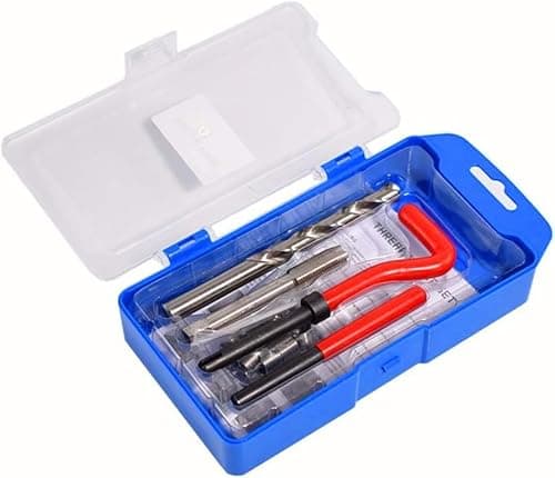 Image of Alltooetools M10 X 1.0mm Thread Repair Tool Kit, Metric Helicoil Kit with HSS Drill Bit, 10PC Wire Thread Inserts