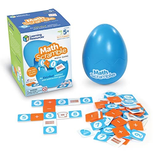 Image of Learning Resources Math Scramble Maths Game for 5 Year Olds, Build Number Sense, 1-4 Players, Ages 5+