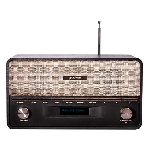 Image of groov e Encore DAB/FM Digital Bluetooth Radio with Built-In Alarm Clock, AUX Input, 10W Speakers, 20 Preset Stations & LCD Display - Black