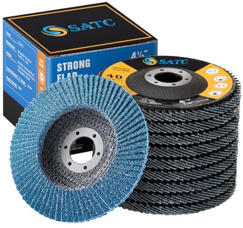 Image of SATC Flap Discs 40 Grit 115mm Zirconia 10 Pack Grinding Discs Type 29 Sanding Discs for Angle Grinder to Sanding Grinding Metal Wood