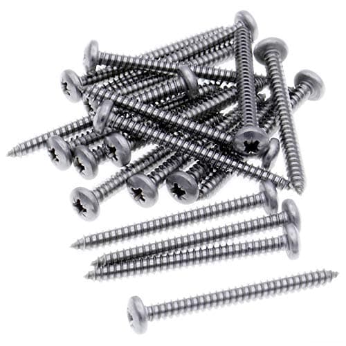 Image of No.2 x 0.75 (2.2mm x 19mm) Pozi Pan Self-Tapping Screw - Stainless Steel (A2) (Pack of 20)