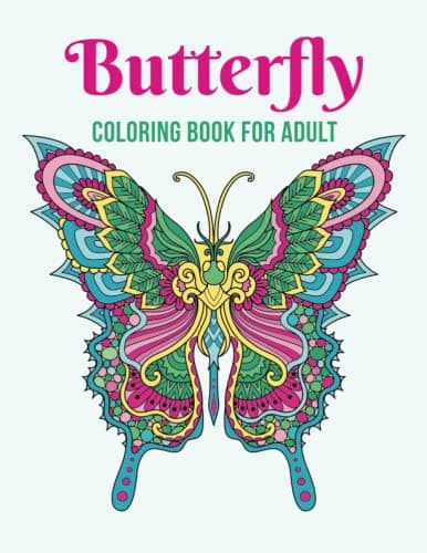 Image of Butterfly Coloring Book For Adult: Creative Haven Butterfly Coloring Book For Adults Relieving Stress & Relaxation