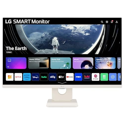 Image of LG SMART Monitor 27U511SA-W - Full HD 1080p IPS 27 Inch, 100Hz, 5ms Response Time, Built-in Speakers, Wifi & Bluetooth Connectivity, Virtually Borderless, webOS Smart TV Apps, Remote Control, White