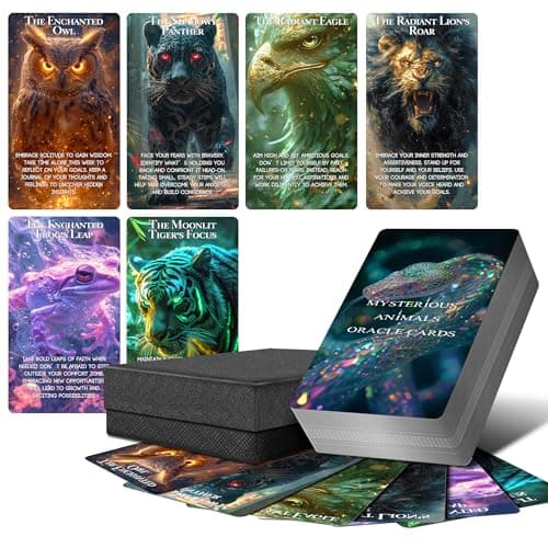 Image of Powerful Spirit Animals Oracle Cards, Animal Totems Oracle Deck for Beginners, Oracle Card with Meanings on Them Enhance Spiritual Awareness