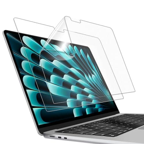 Image of JETech Screen Protector for MacBook Air 13 Inch (M2-M5, 2022-2026), Anti-Glare PET Matte Film, Anti-Fingerprint, 2-Pack