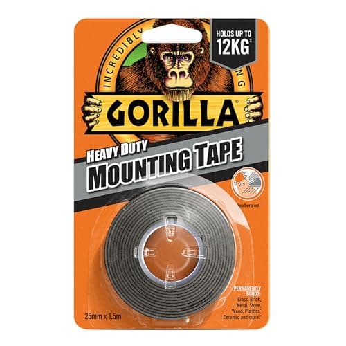 Image of Gorilla Heavy Duty Mounting Tape Black 1.5m