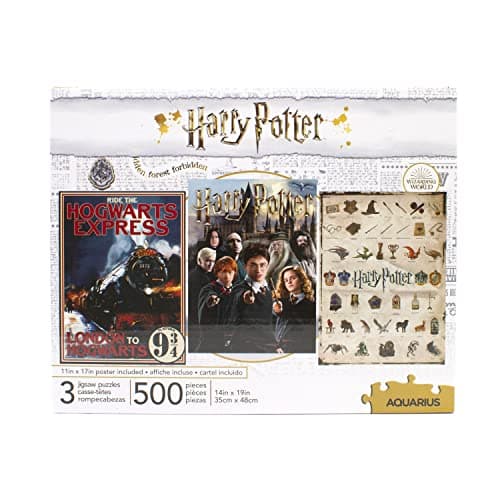 Image of Harry Potter 500 Piece Jigsaw Puzzles | Set of 3 Puzzles