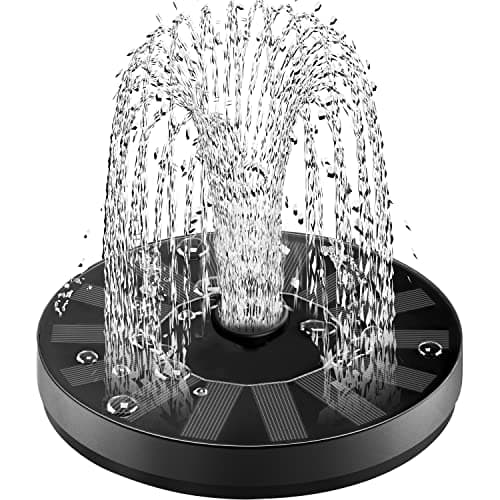 Image of SZMP Solar Fountain Bird Bath Fountains 2026 Upgrade Glass Panel, Solar Powered Water Fountain for Humingbirds with 7 Nozzle & 4 Fixer, Solar Fountain Pump for Bird Bath, Garden, Pond, Pool