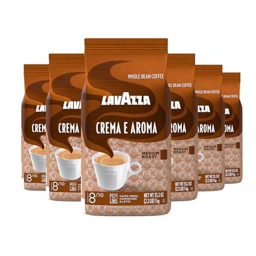 Image of Lavazza Crema E Aroma Coffee Beans, Pack of 6, 6 x 1000g