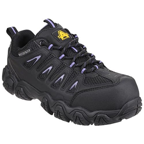 Image of Amblers Safety Female AS708 Waterproof Non-Metal Ladies Safety Trainer, Black, Size UK 3